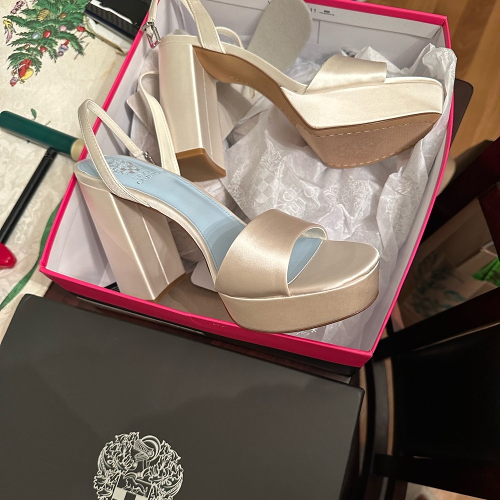 Size 10 Vince Camuto Heels, Color: “milk”